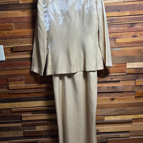 Cachet Champagne Formal Dress Size 10 - Picture 5 of 6